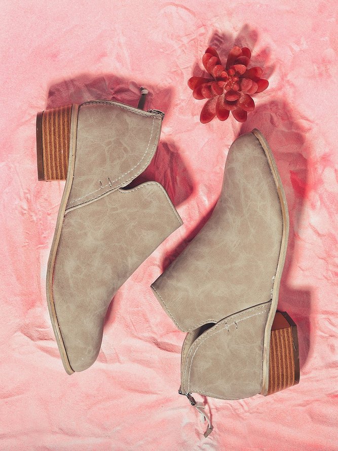 Chunky Heel Short Boots Female Non-slip Cute Bootie